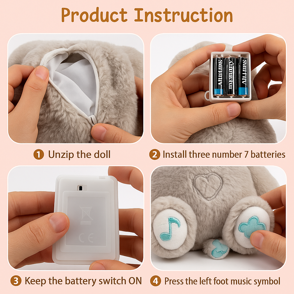 Breathing Teddy Bear| Baby’s New Bedtime Bestie.