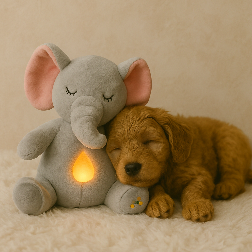 Breathing Elephant Teddy | Soothing Elephant Plush – Breathing, Light & Music Buddy